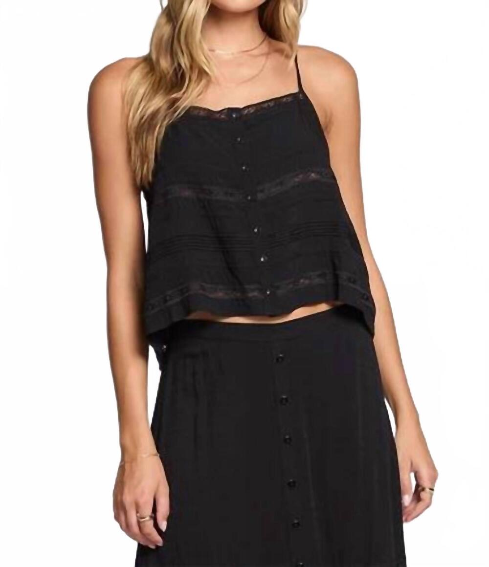 NEW SALTWATER LUXE kamryn tank top in black